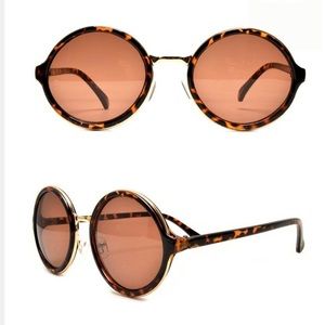 Trendy Round Tortoise Sunglasses